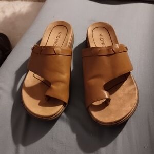 Vionic Brown Slide Sandals